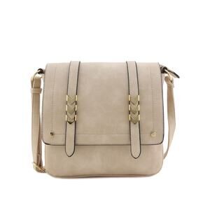 ALYSSA Double Compartment Large Flapover Crossbody Bag New